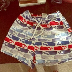 Mudpie red white blue whale trunks